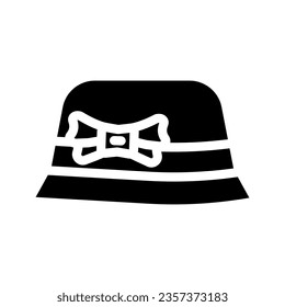 cloche hat cap glyph icon vector. cloche hat cap sign. isolated symbol illustration