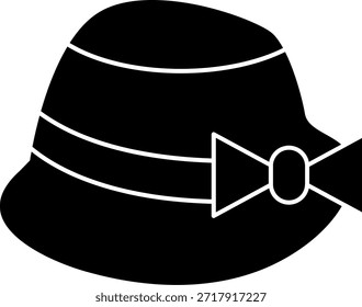 Cloche hat Line vector Icon Design