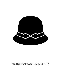 Cloche Hat Silhouette Icon Design