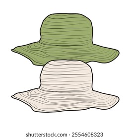 	
Cloche hats vector design mockup template.