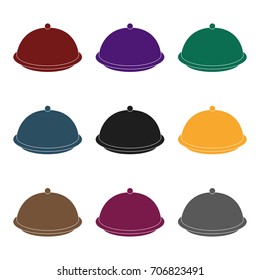 Cloche icon in black style isolated on white background. Hotel symbol stock vector illustration.