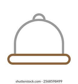 Cloche icon. Concept of food service, catering, and fine dining.