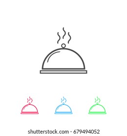 Cloche icon flat. Color pictogram on white background. Vector illustration symbol and bonus icons