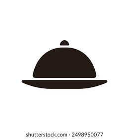 Cloche icon. Flat silhouette version.