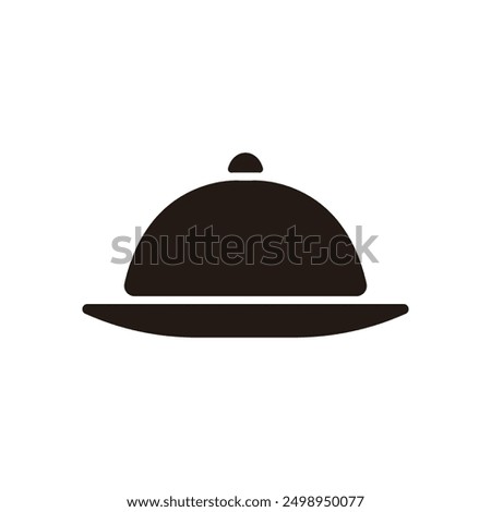 Cloche icon. Flat silhouette version.