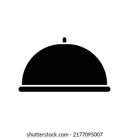 Cloche icon, full black. Vector illustration, suitable for content design, website, poster, banner, menu, or video editing needs