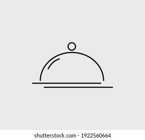 Cloche Icon Hotel Room Service Icon Vector Illustration Design