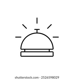 cloche icon. Outline style design isolated on white background