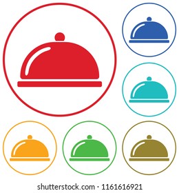 Cloche icon simple flat style vector illustration