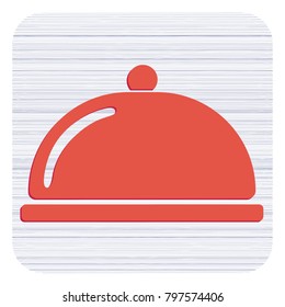 Cloche icon simple flat style vector illustration