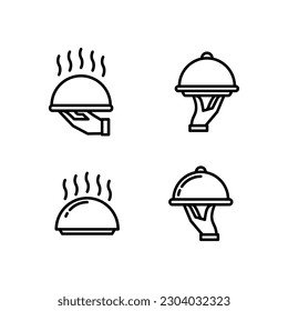 Cloche icon vector illustration logo template for many purpose. Isolated on white background.