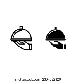 Cloche icon vector illustration logo template for many purpose. Isolated on white background.