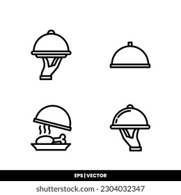 Cloche icon vector illustration logo template for many purpose. Isolated on white background.