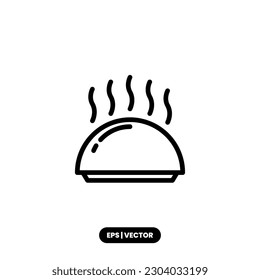 Cloche icon vector illustration logo template for many purpose. Isolated on white background.