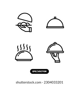 Cloche icon vector illustration logo template for many purpose. Isolated on white background.