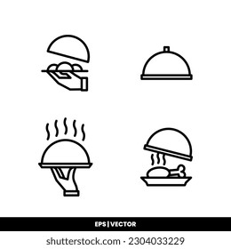 Cloche icon vector illustration logo template for many purpose. Isolated on white background.