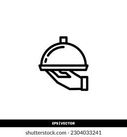 Plantilla de logotipo de ilustraciones vectoriales de icono de cierre para muchos fines. Aislado sobre fondo blanco.