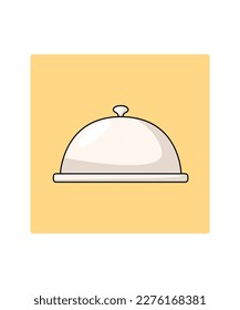 cloche icon vector isolated on white background. cooking vector. food vector. ready for eat.