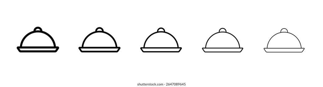 cloche icon vector outline symbol or illustration