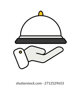 Cloche icon with white background vector stock illustration