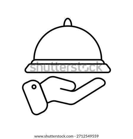 Cloche icon with white background vector stock illustration