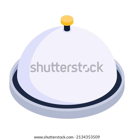 Cloche isometric icon is easy to use and download 

