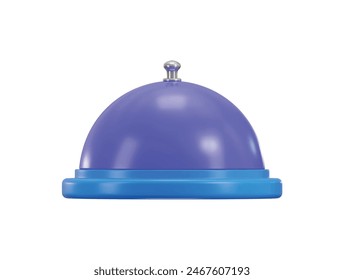 cloche en bandeja de alimentos para servir plato icono 3d render