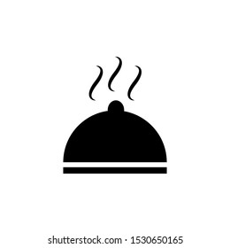 Cloche On Plate vector icon isolated on a white background