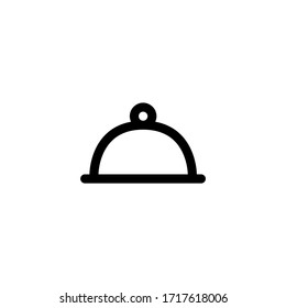 Cloche Restaurant Outline Icon Logo Vector Illustration
