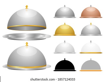 Cloche set vector design illustration isolated on white background