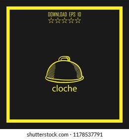 cloche sketch vector icon