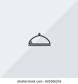 Cloche Vector Icon, The outlined symbol of kitchenware. Simple, modern flat vector illustration for mobile app, website or desktop app  