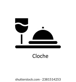 Cloche  vector Solid Design illustration. Symbol on White background EPS 10 File 