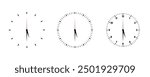 clock 5 30 minimalist clock icon symbol set vector illustration