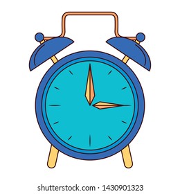 Clock with alarm bells isolated symbol vector illustration graphic design