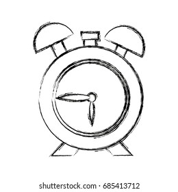 clock alarm hour school design icon