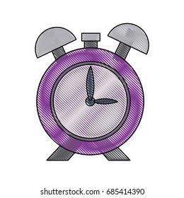clock alarm hour school design icon