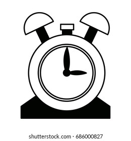 clock alarm hour school design icon