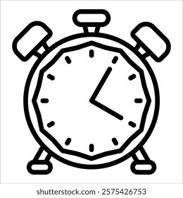 Clock Alarm Icon Element For Design