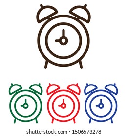clock alarm icon vector illustration