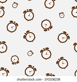 clock alarm icon vector illustration seamless pattern backgroumd