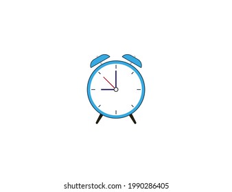 Clock, alarm clock icon. Vector illustration. Flat.