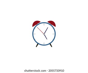 Uhr, Wecker-Symbol. Vektorgrafik. Wohnung.