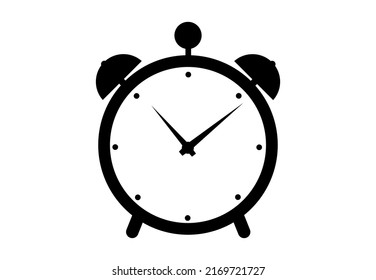 Ilustración del vector de iconos de alarma de reloj aislada en fondo blanco
