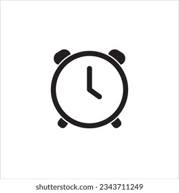 clock, alarm clock icon vector illustration symbol