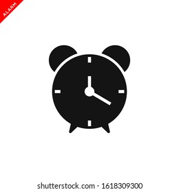 clock alarm icon vector logo template in trendy flat style 