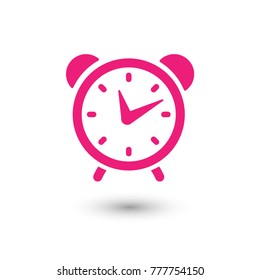 Clock alarm icon, wake up time, vector illustration