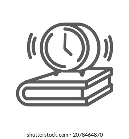 Clock Alarm Office Supplies Simple Line Icon