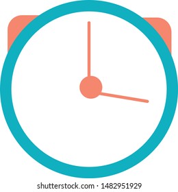 Clock alarm stop watch trendy icon on white background for web graphic