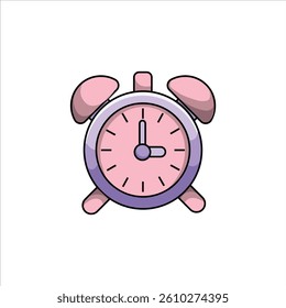 Clock Alarm Stylized and Editable Vector Illustration for House Appliances Design Theme